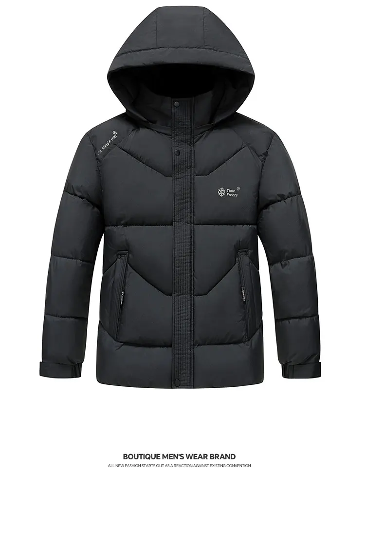 New Windproof Thickening Men Tops Outdoors Loose Versatile Comfort Keep Warm Coats Winter Fashion Casual Solid Hooded Parka Men