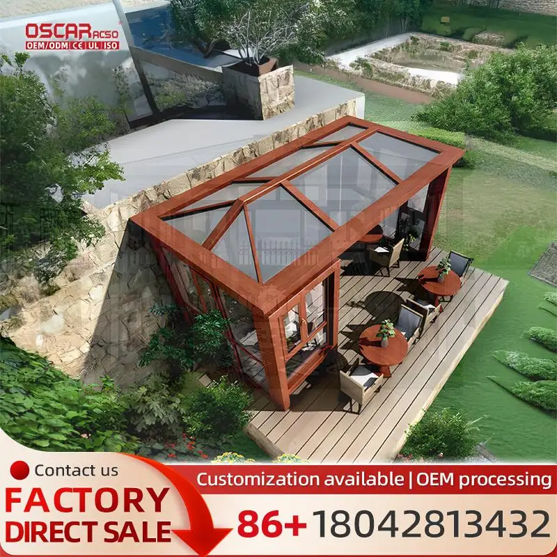 

Outdoor Free Standing Insulated Glass Structure for Balcony and Winter Use Customizable Glass Enclosure for Sunny Days and Cold