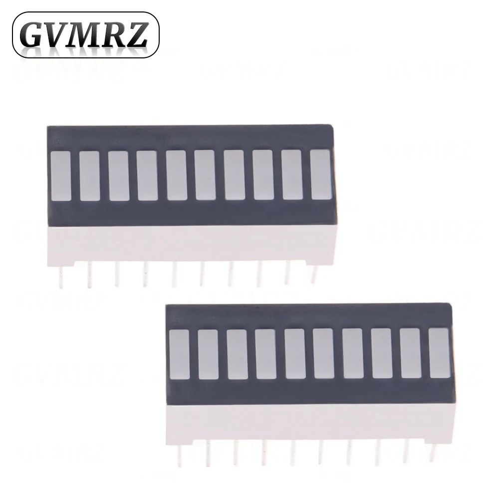 2pcs 10 Segments LED Display Light Strip 4-color Luminous Strip LED Modules Multicolor Bargraph 10 Bar-graph for Arduino
