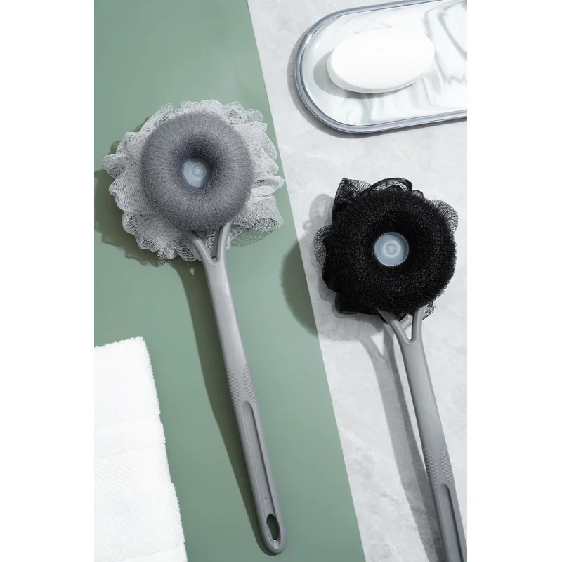 

Shower Brush Bath Brush 2-in-1 Back Brush Bath Towel Long Handle Scrubber Bath Exfoliator