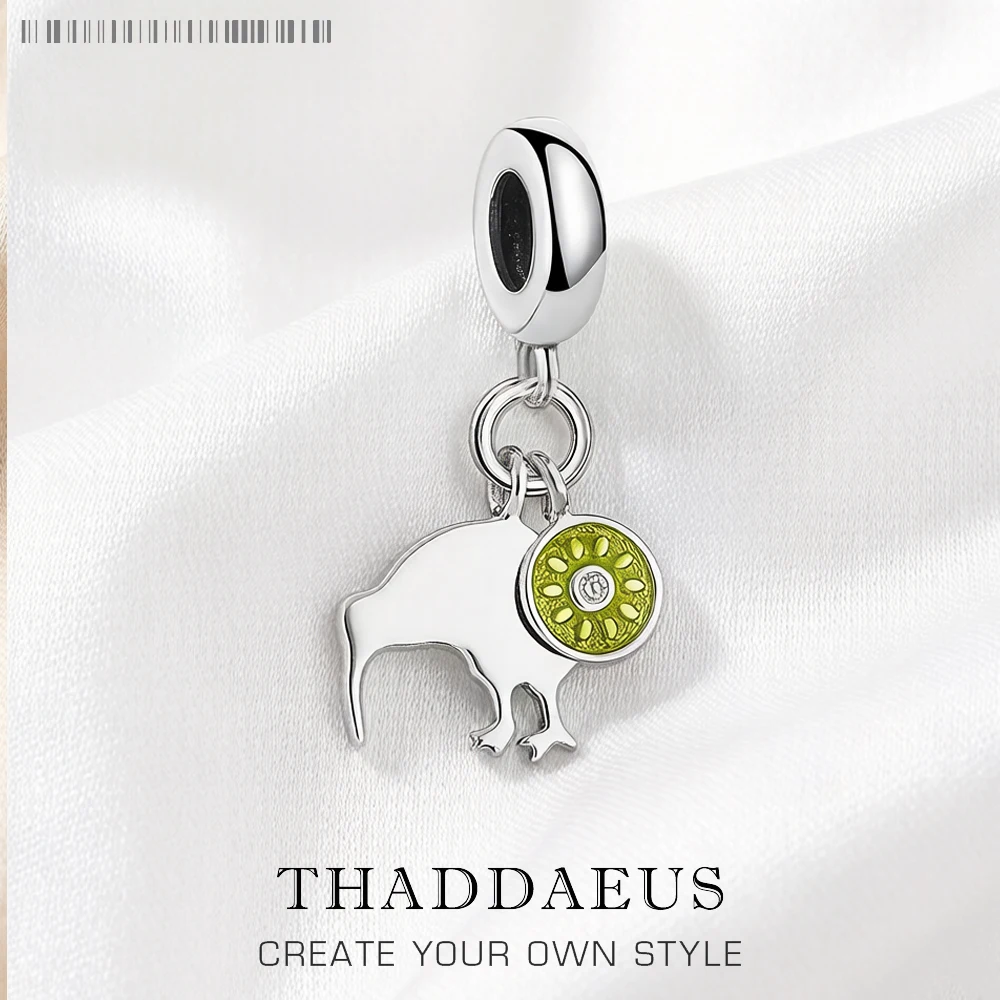 Kiwi & Bird Charms Pendant European Style 925 Sterling Silver Cute Fashion Jewelry Club for Women & Men