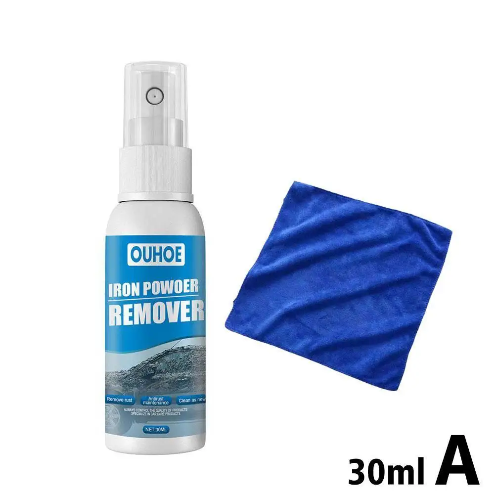 30/100ml Derusting Spray With Towel Metal Cleaner Cleaning Spray Remover Rust Maintenance Car Powder Iron O9R0 A7J6