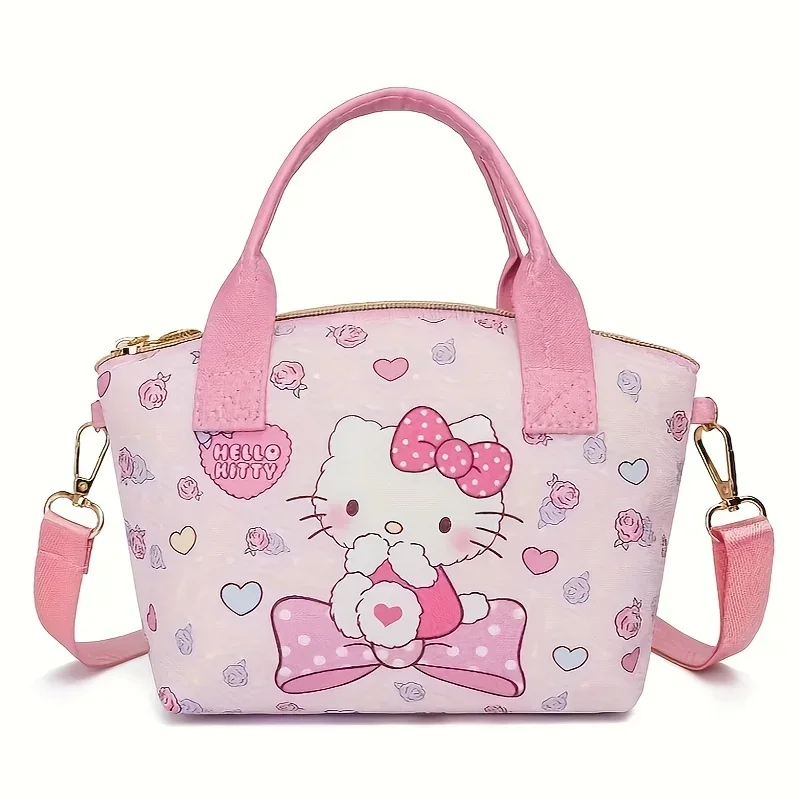

Прекрасная сумка-тоут Sanrio Cinnamoroll Hello Kitty, стильная и универсальная, с очаровательными принтами Kuromi Mymelody, идеальная сумка через плечо