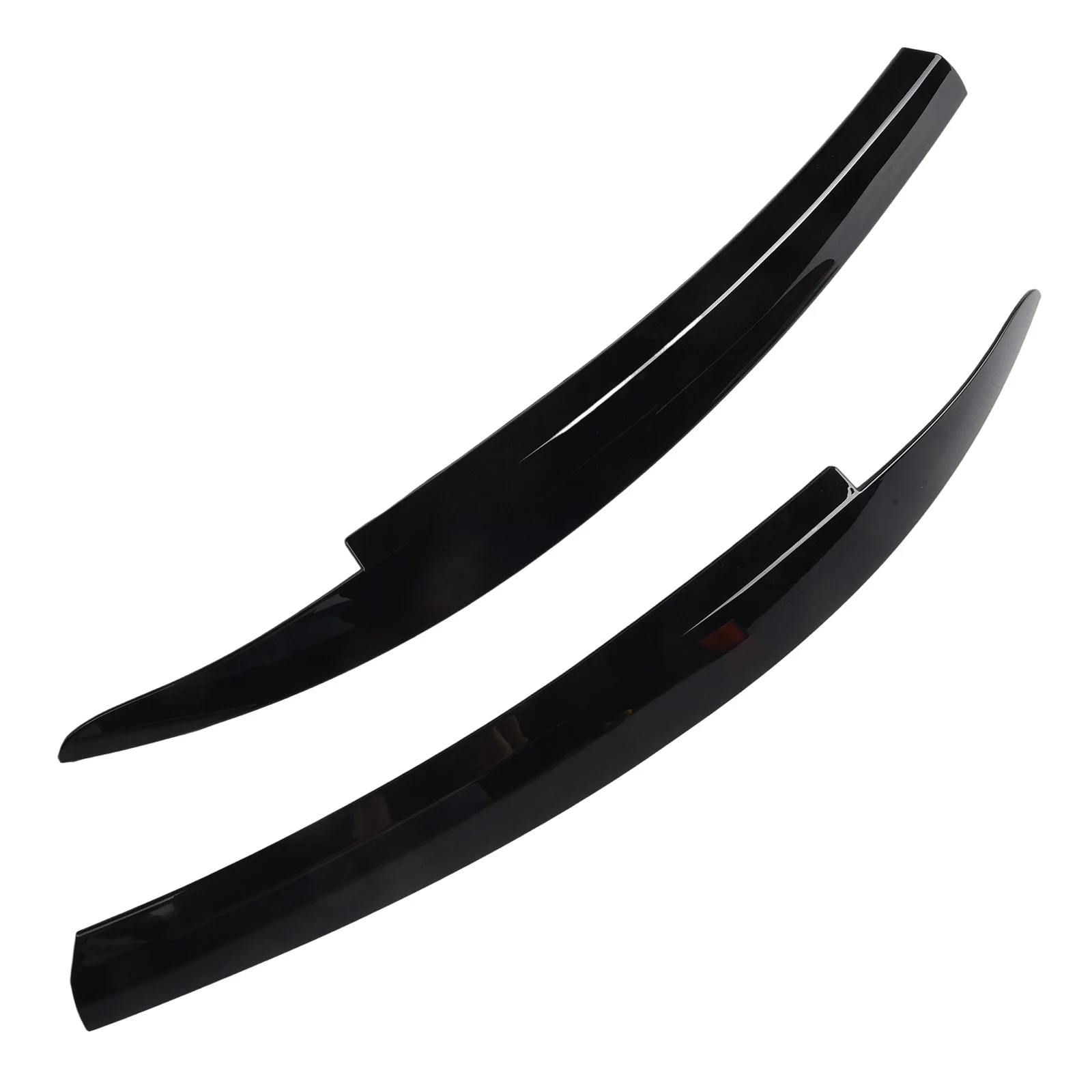 

New Practical Quality Useful Headlight Eyelid Eyebrow Trim Glossy Black 2pcs Accessories Carbon Fiber Cover Trim