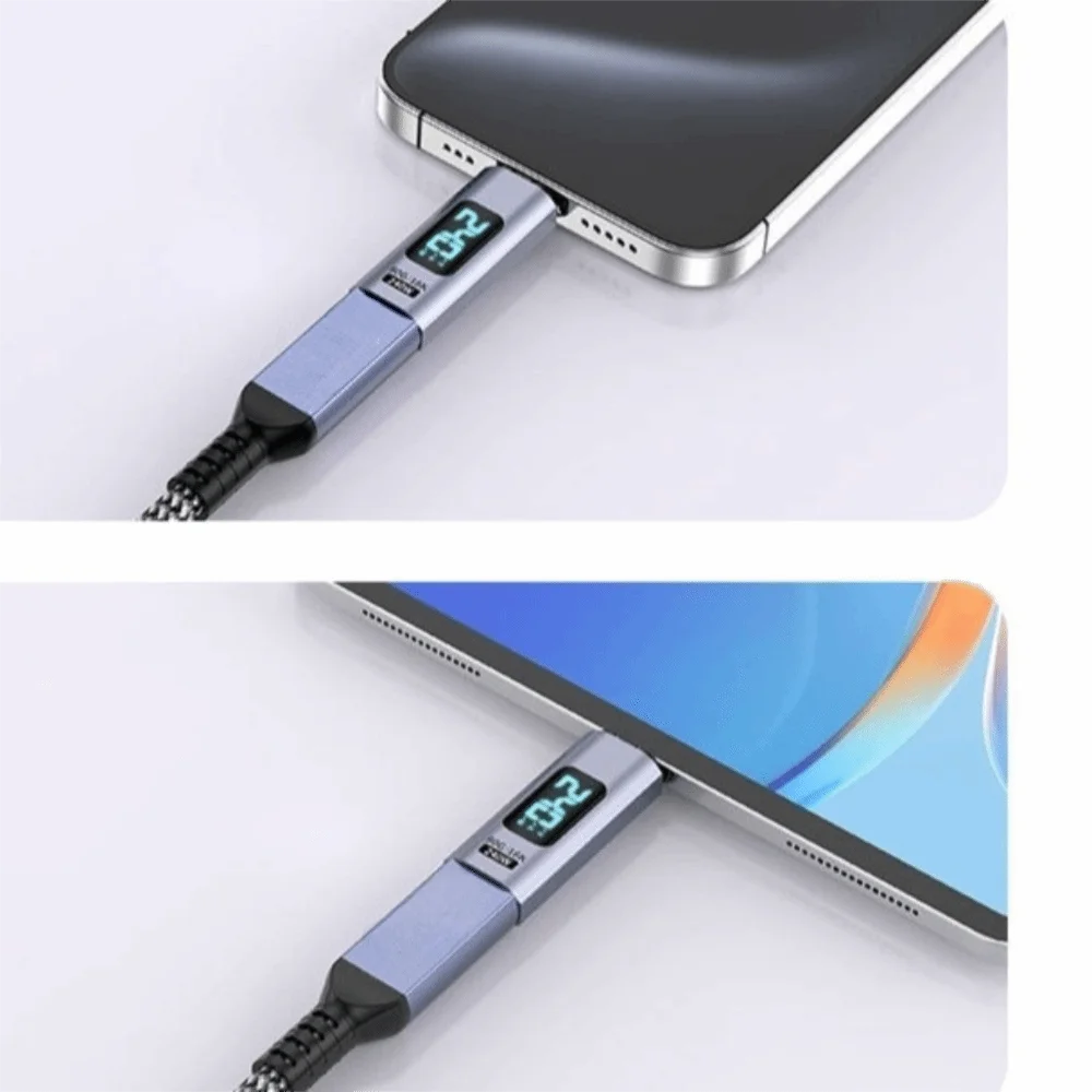 adaptador-conversor-tipo-c-240w-80gbps-5a-magnetico-com-display-digital-carregamento-rapido-multifuncional-e-conexao-otg