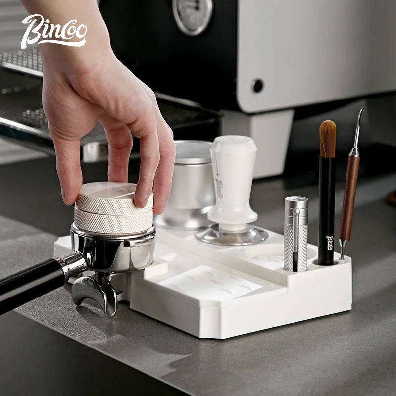 Bincoo 30lb Constant Pressure Calibrated 51/58mm Coffee Tamper & Distributor with Tamping Mat EspressoTamper Set Barista Tools