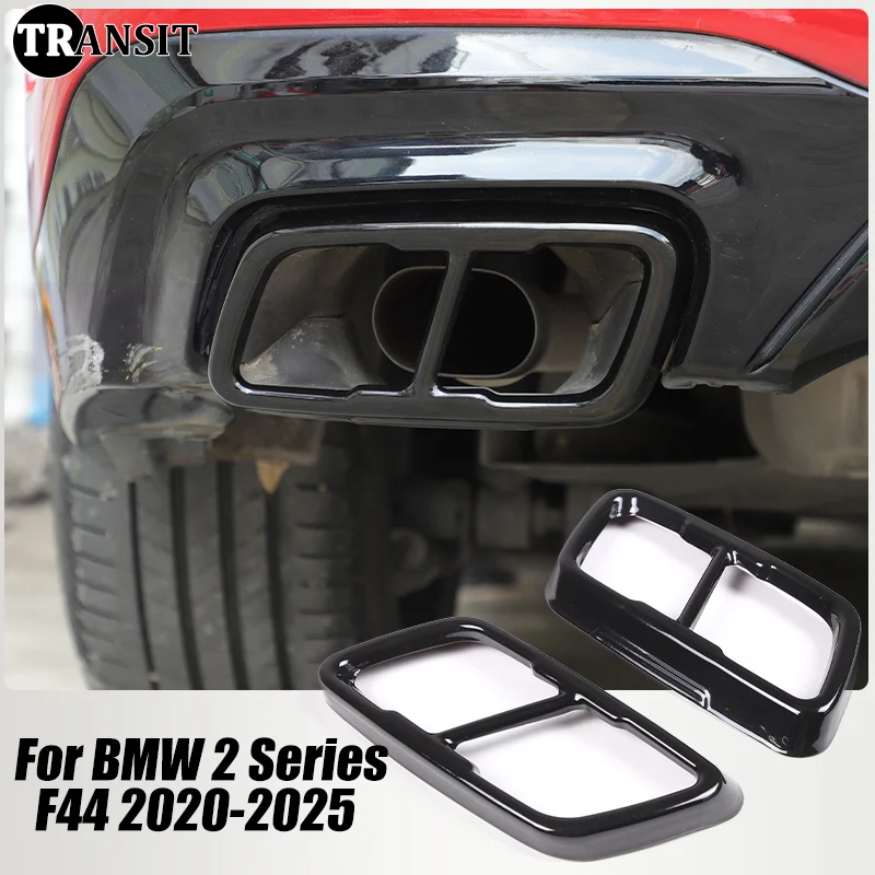 For BMW 2 Series F44 2020 2021 2022 2023 2024 2025 Car Accessories Stainless Steel Tail Muffler Exhaust Pipe Output Cover Trim