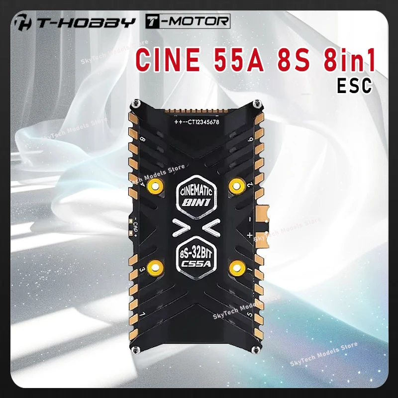 T-MOTOR T-HOBBY C55A 55A 3-8S 32Bit 128K 8in1 Filmic ESC for F7 PRO Flight Controller RC FPV Freestyle Cinelifter X8 DIY Parts