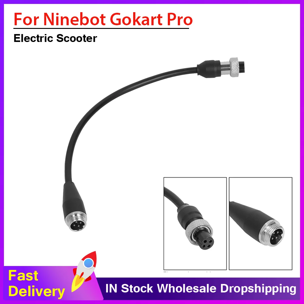 4 Prong Connector Adapter Power Extension Cable for Ninebot Gokart Pro/Gokart Lamborghini,for Ninebot by Segway S-MAX E-Scooter