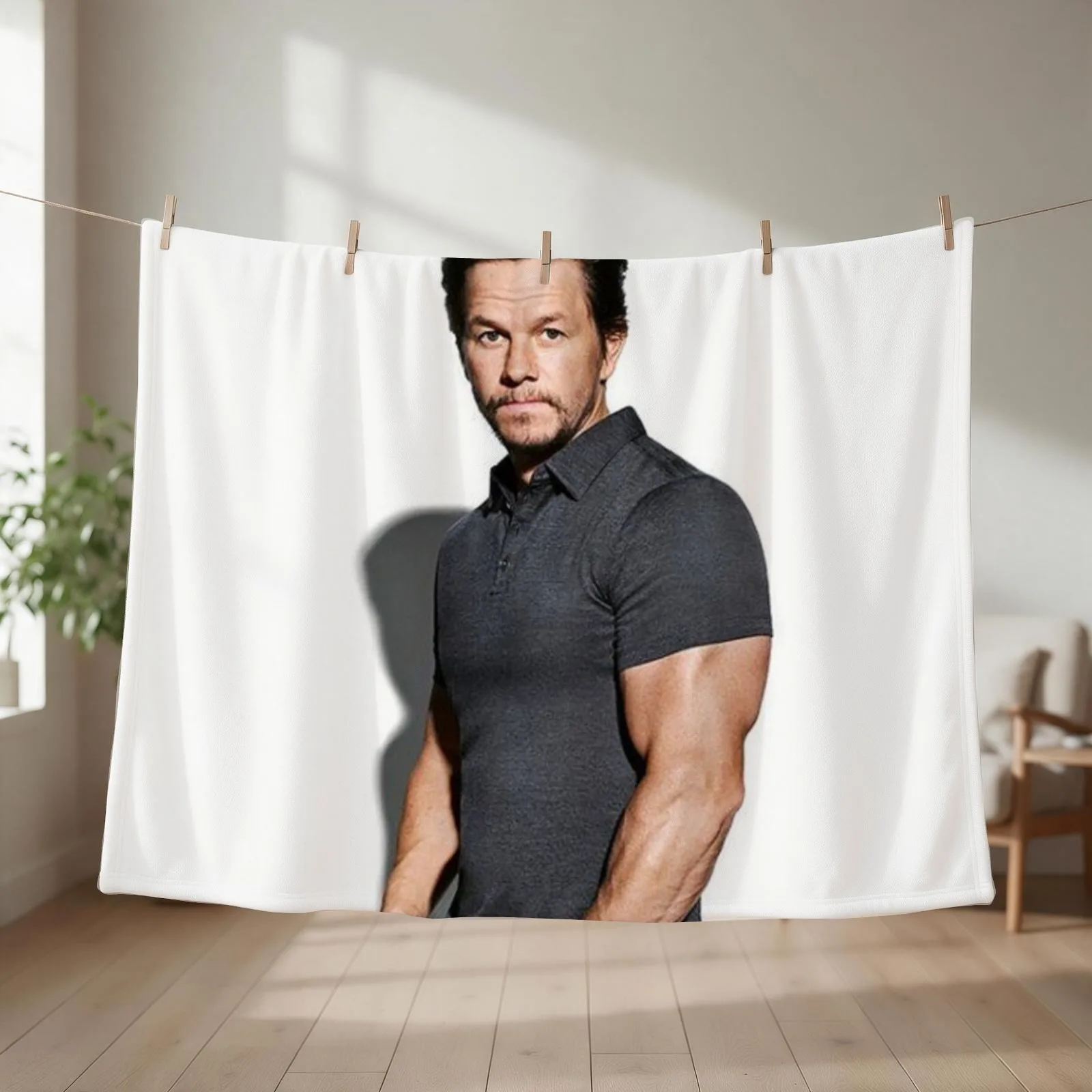 mark wahlberg Throw Blanket couch cozy soft plush fuzzy picnic outdoor blanket