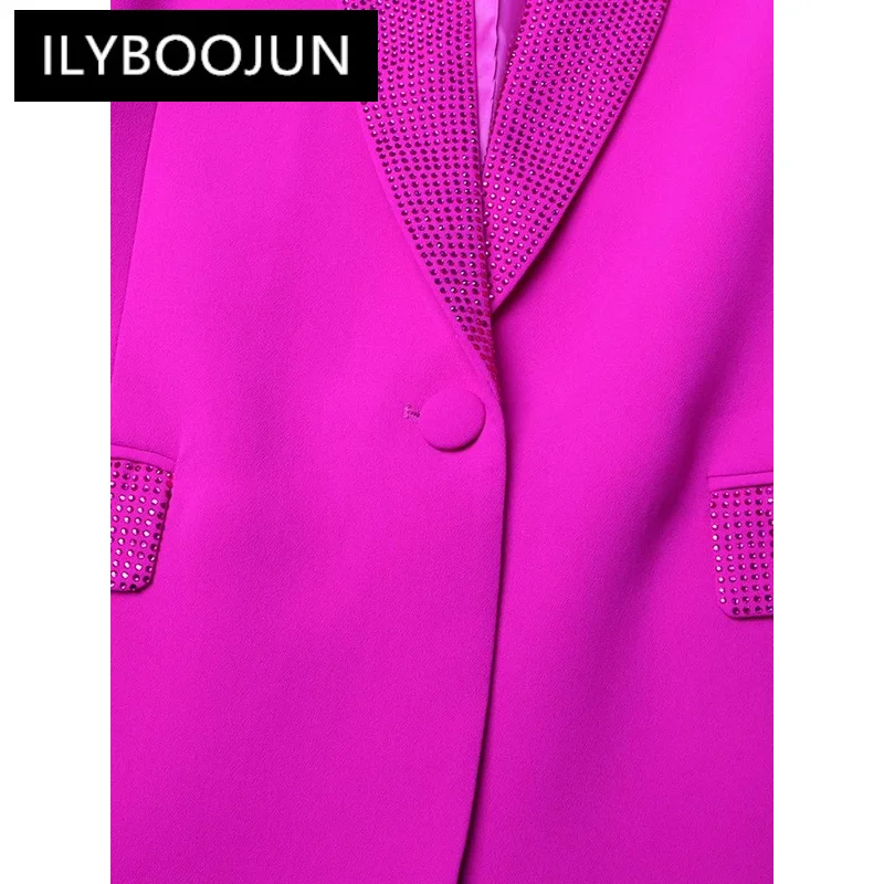 ILYBOOJUN Temperament Loose Blazers For Women Shawl Collar Long Sleeve Spliced Feather Chic Blazer Female Fashion Clothing