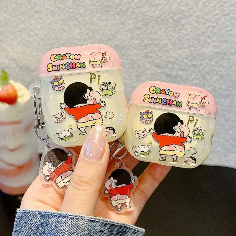 

Cute Crayon Shin-chan buttocks earphone Case Earphone Case for AirPods 1 2 3 Pro 4 Pro2 2nd Pro 3 Wireless Bluetooth Headset ﻿
