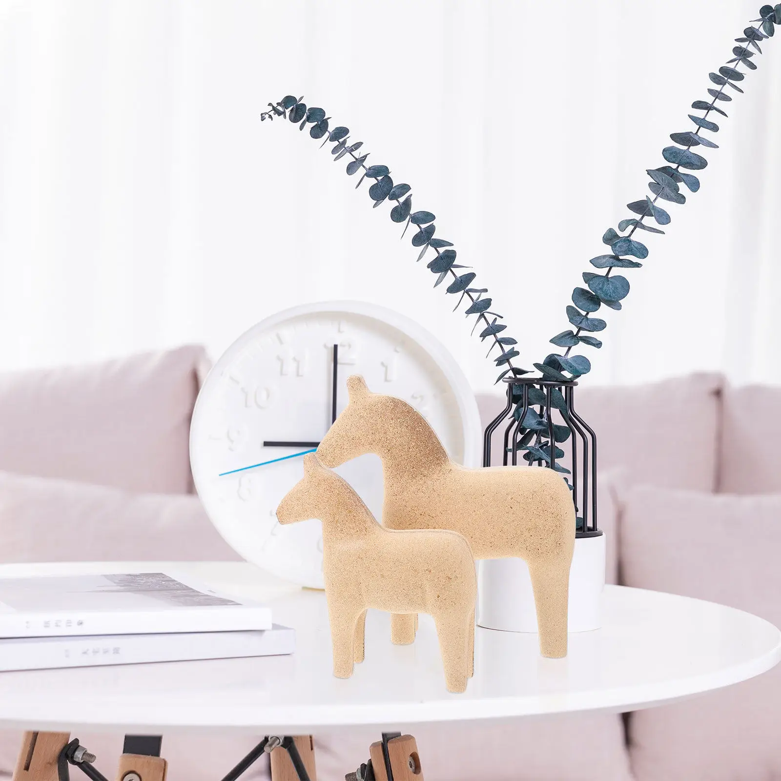 

2Pcs Unfinished Wooden Horse DIY Craft Painting Project Wooden Creative Handwork Piece Home Party Decoration DIY Painting Model