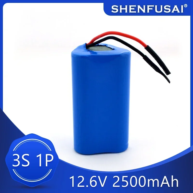 3S1P lithium-ion battery pack 2500mAh 100% high-capacity lithium battery, novel 12.6V