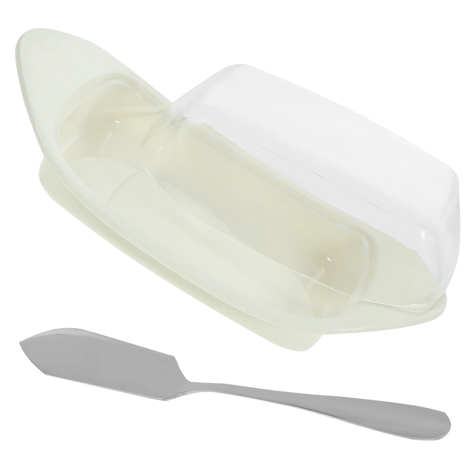 

Butter Box 23x12cm White Storage Cheese Cutting Knife Holder Kitchen Banquet Reusable Plastic Food Protector Dust
