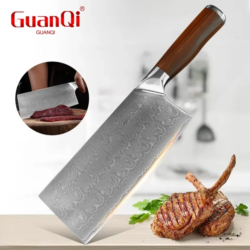 

Damascus Kitchen Knife Chef Slicing Meat Cleaver Butcher Boning Peeling Knives Vegetable Friut Fsih Utility Sharp Cooking Knife