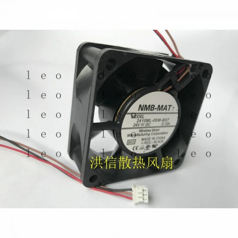 SA--  NMB 6025 2410ML-05W-B57 DC24V 0.13A 6CM 3-wire converter cooling fan