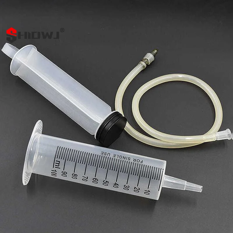 ชุดเครื่องมือซ่อมคาลิปเปอร์ดิสก์เบรก, ชุดเลือดออกของอากาศรถจักรยานยนต์ขนาด 100 มล.; ปั๊มเบรกของเหลวไฮดรอลิกและเครื่องมือหัวฉีดสูญญากาศ