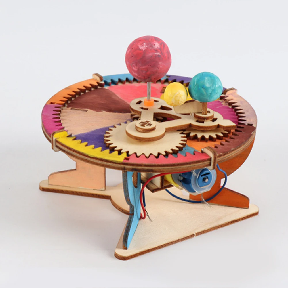 DIY Wissenschaft Spielzeug Kinder Sonnensystem Modell Astronomie Sonne Erde Mond Planet Spielzeug Solarbetriebene DIY Modell Experiment Kits
