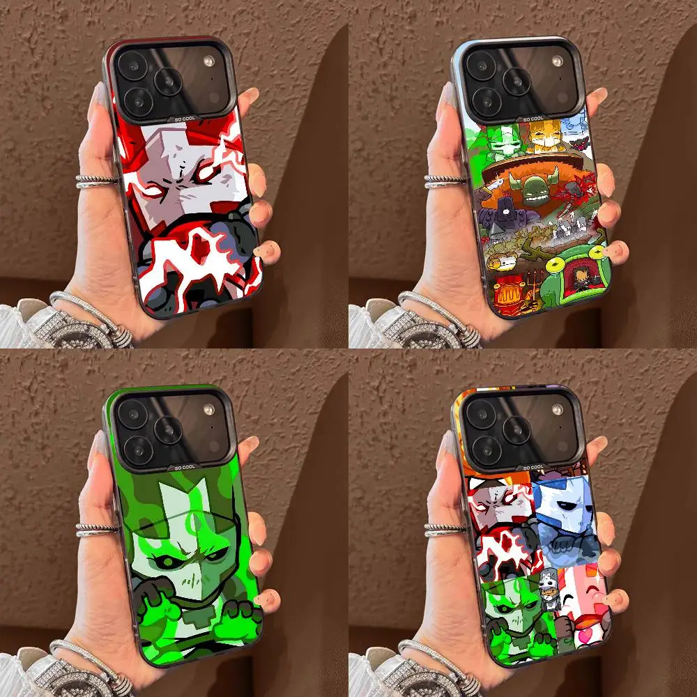 

For Castle Crashers Phone Case iPhone 15,17,11,14,13,16,12,E,Max,Plus,Air,Pro,Mini Black Matte Cover