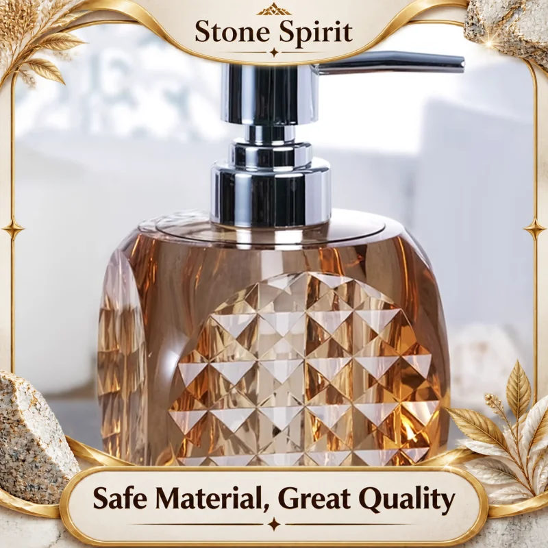 220ml Transparent Acrylic Soap Dispenser, Shampoo Bottle, Soap Box, Bathroom Decoration Accessory, Portable Shampoo Dispenser