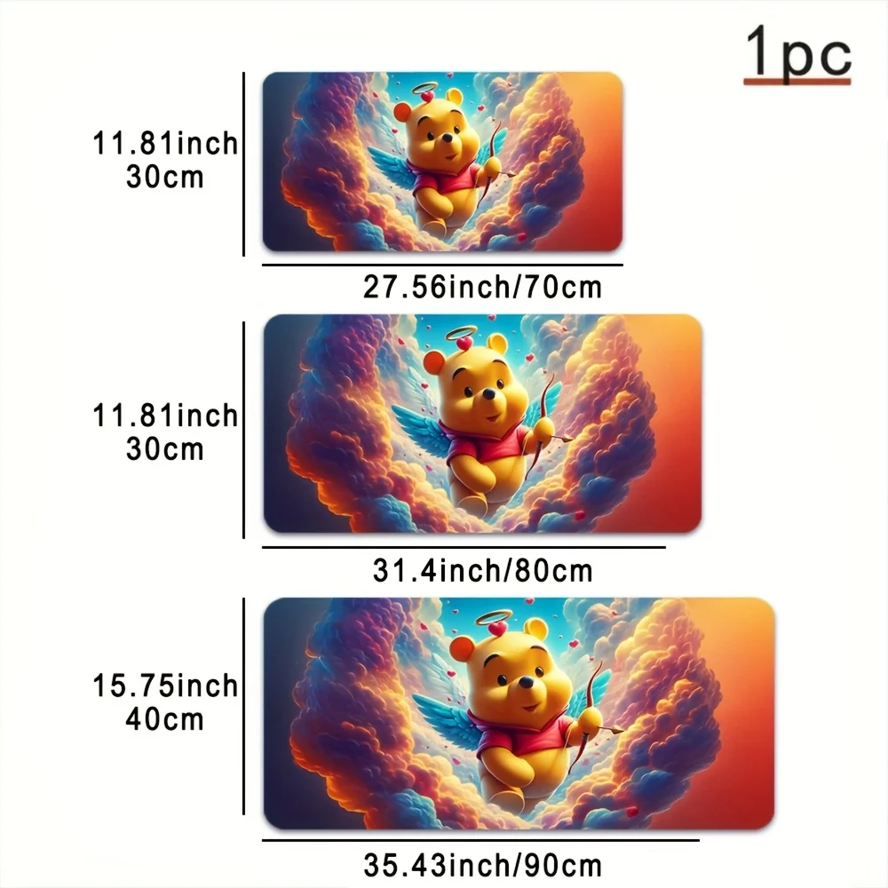 くまのプーさん 特大ゲーミング＆オフィスデスクマット - 公式くまのプーさん＆ティガーのデザイン、滑り止め表面、コンピューターキーボード