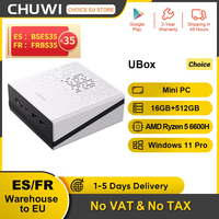 CHUWI UBox Mini PC AMD Ryzen 5 6600H 16GB DDR5 512GB SSD Windows 11 Pro 4K 144Hz Decording WiFi 6 BT 5.2 Extend M.2 1T*2  650g