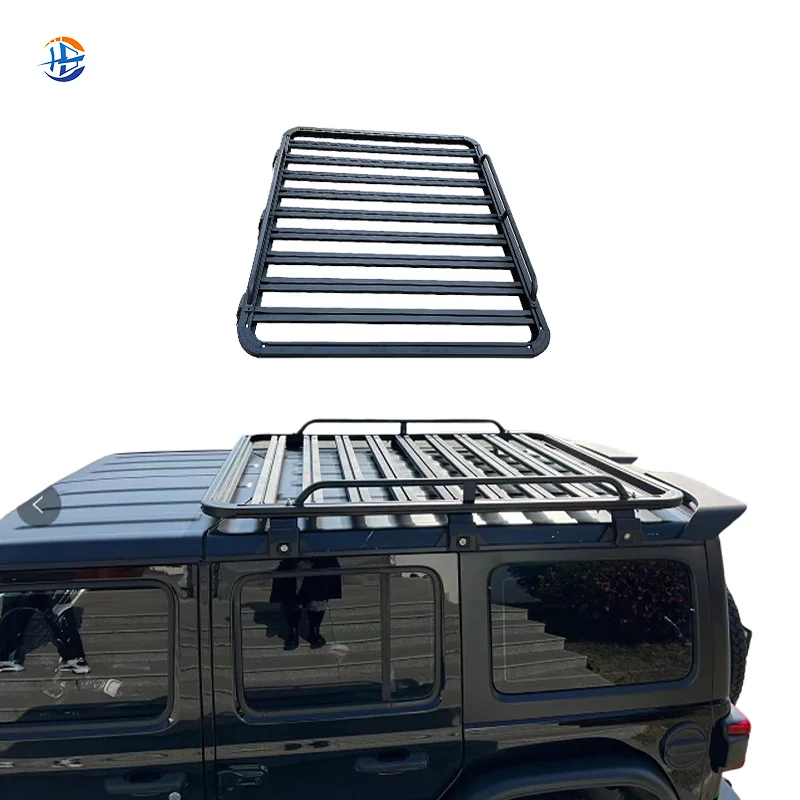 

Roof Rack Cargo Carrier Car Parts Black Aluminum Jeep Wrangler Flat Top Cargo Carrier Rack For Jeep Wrangler Jk 07+ / Jl 18+