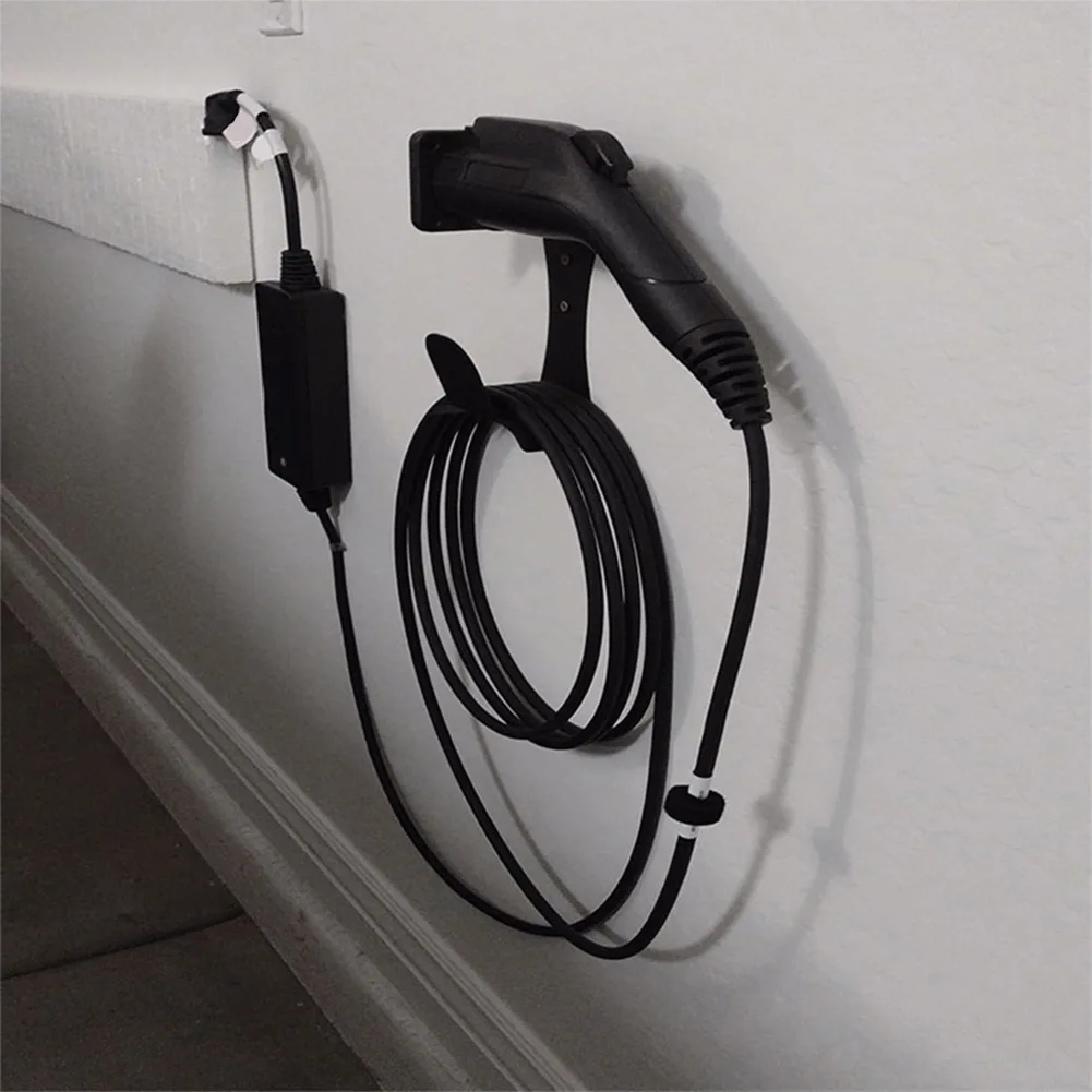 

Wall Mounted Stainless Steel EV Charger Holder Wall Bracket Replacement For J1772 Connector Car Charger Holder Accessories