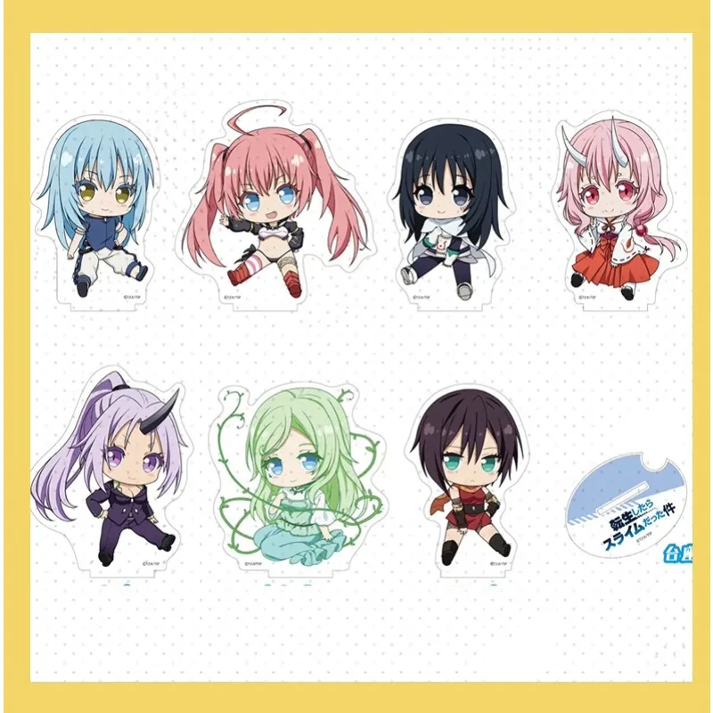 Game Shizu Souei Shuna Shion Rimuru Acrylic Stand Doll Anime Mini Figure Model Plate Cosplay Toy for Gift