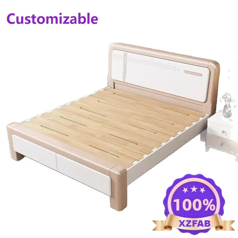 Factory Direct 2026 modern simplicity with storage environmental protection Internet celebrities silent white master bedroom