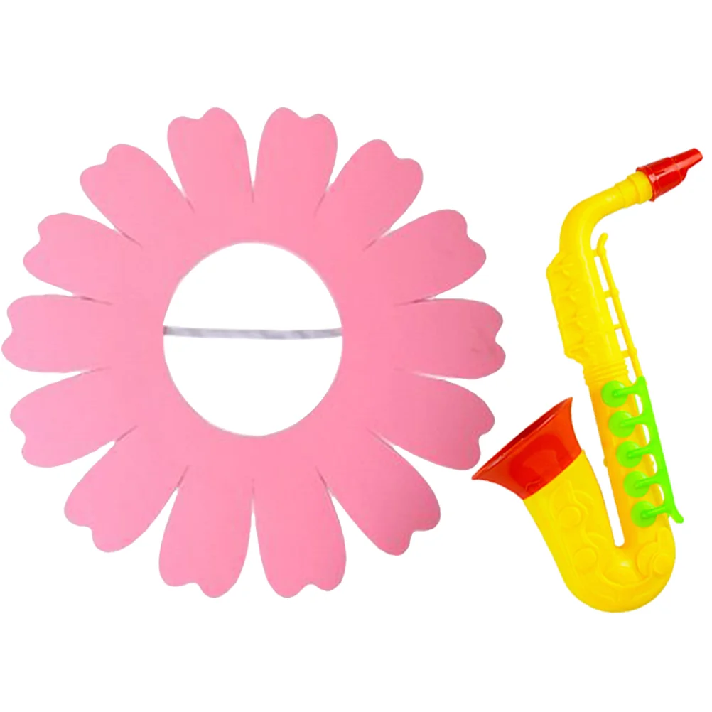 

Childrens Toys Saxophone Props Kids Trumpet Funny Sunflower Hat Hood