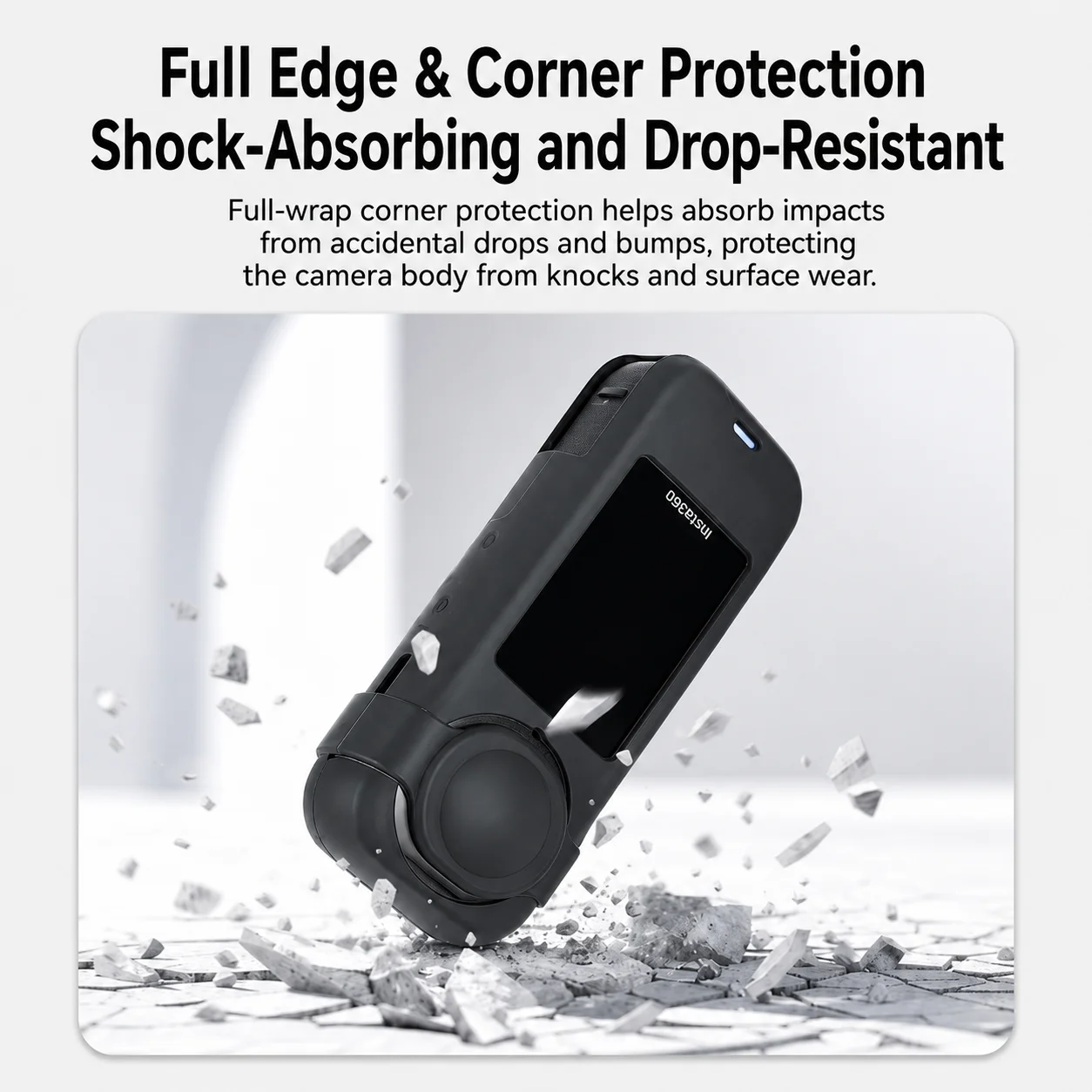 Full Body Protective Case for Insta360 X4 Air Portable Shockproof Dustproof Soft Silicone Cover With Lens Cap Camera Accessories view 5