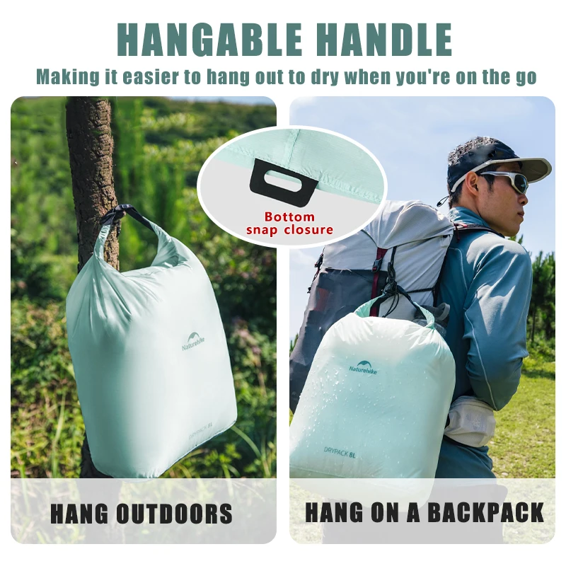 Naturehike Waterproof Dry Bag 4L 8L 12L 20L Nylon Dry Bag Camping Swimming Rafting Kayaking Bag Travel Waterproof Storage Bag