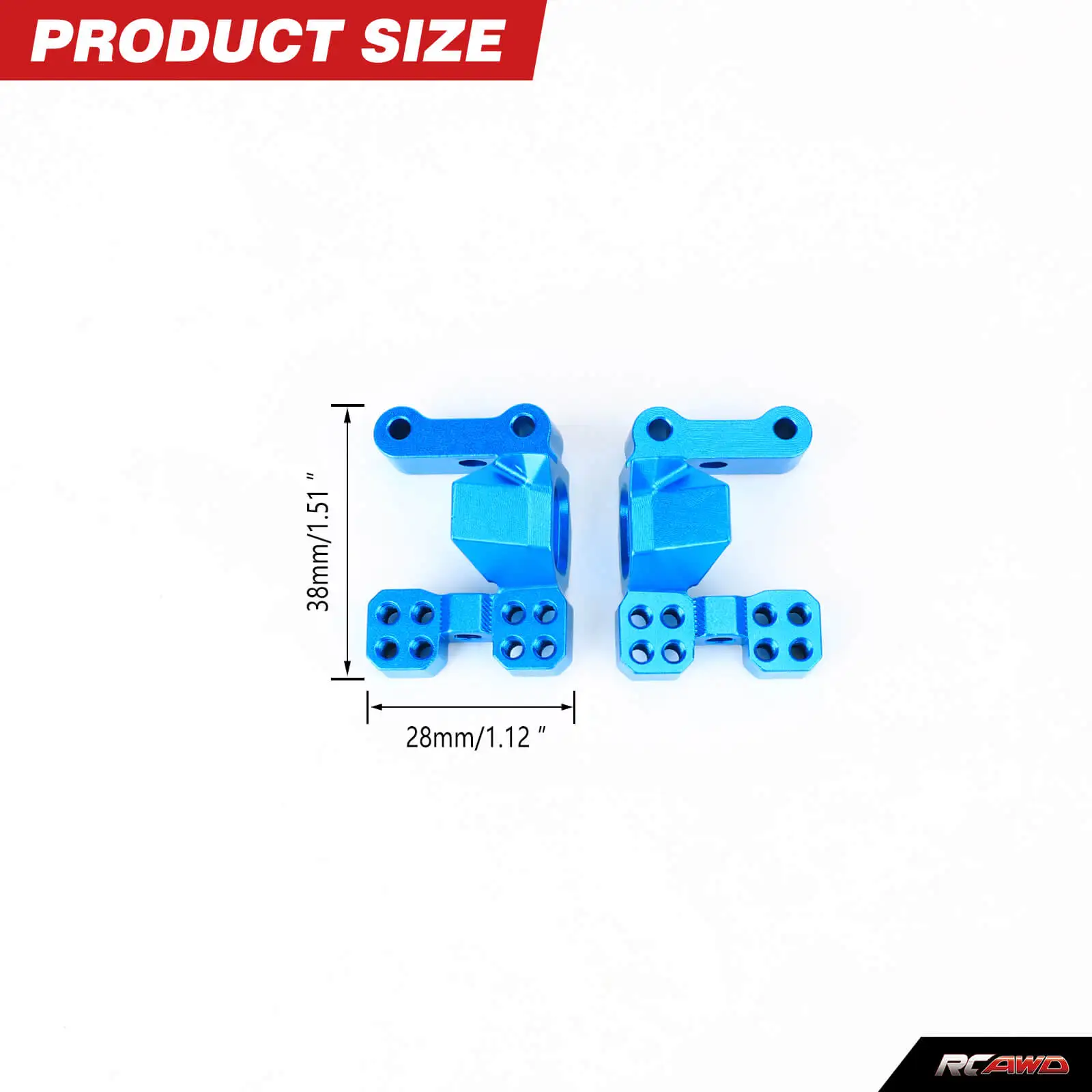 2 Stks/set Legering C Hub Carrier Voor Rc Cen 1/8 Rally Auto Upgrades Onderdelen