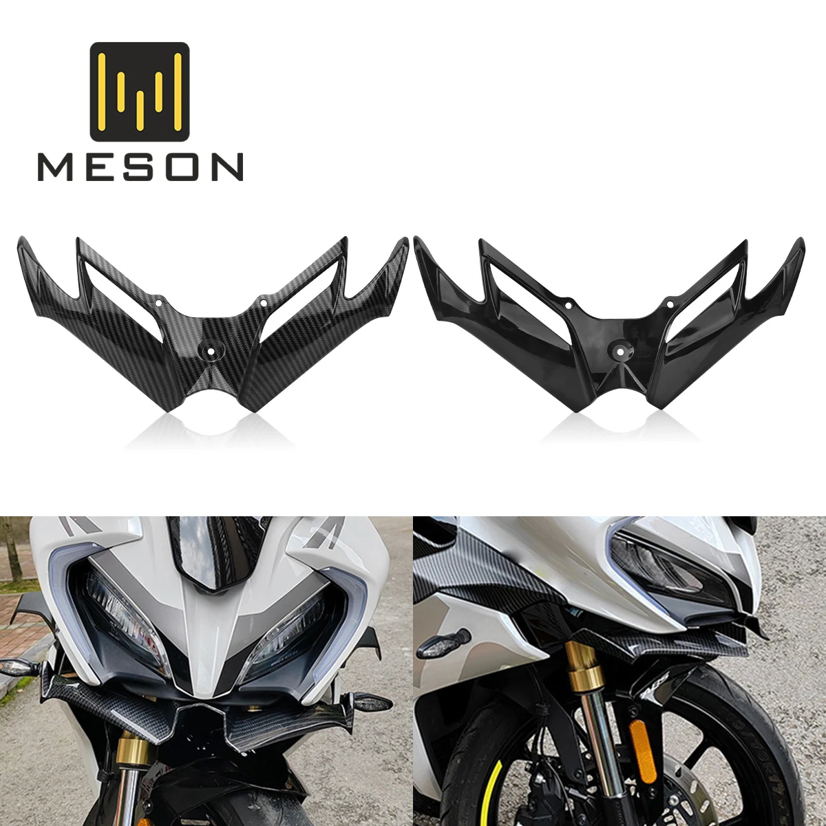 Motorcycle Winglet Aerodynamic Wing Kit Spoiler For CF 250SR 450SR GSX250R QJMOTOR SRK600 MY22 Ninja 250 Wind Wing Air Deflector