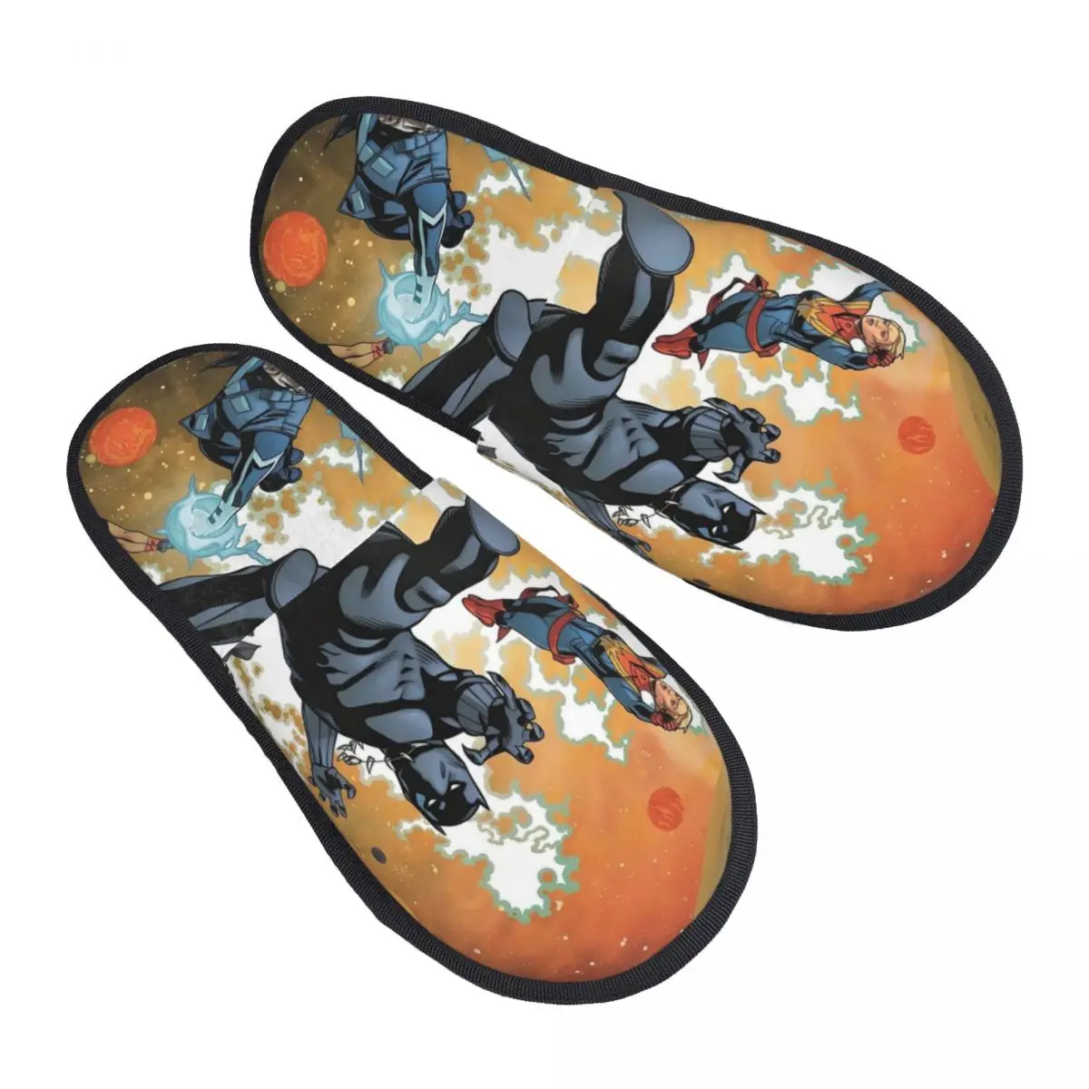 

Пользовательские гостевые тапочки «Черная пантера» для женщин в отеле, домашние тапочки супергероев