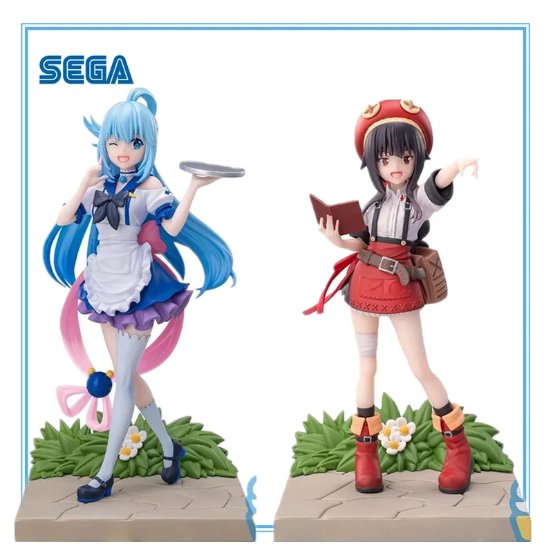 

In Stock SEGA Luminasta God's Blessing on This Wonderful World Season 3 Megumin Aqua PVC Anime Action Figures Model Toy Gift