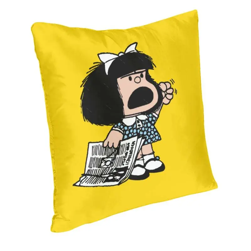 Mafalda Argentine Cartoon Quino Comic Cushion Cover Double-sided 3D Printing Throw Pillow Case for Sofa Fashion Pillowcase