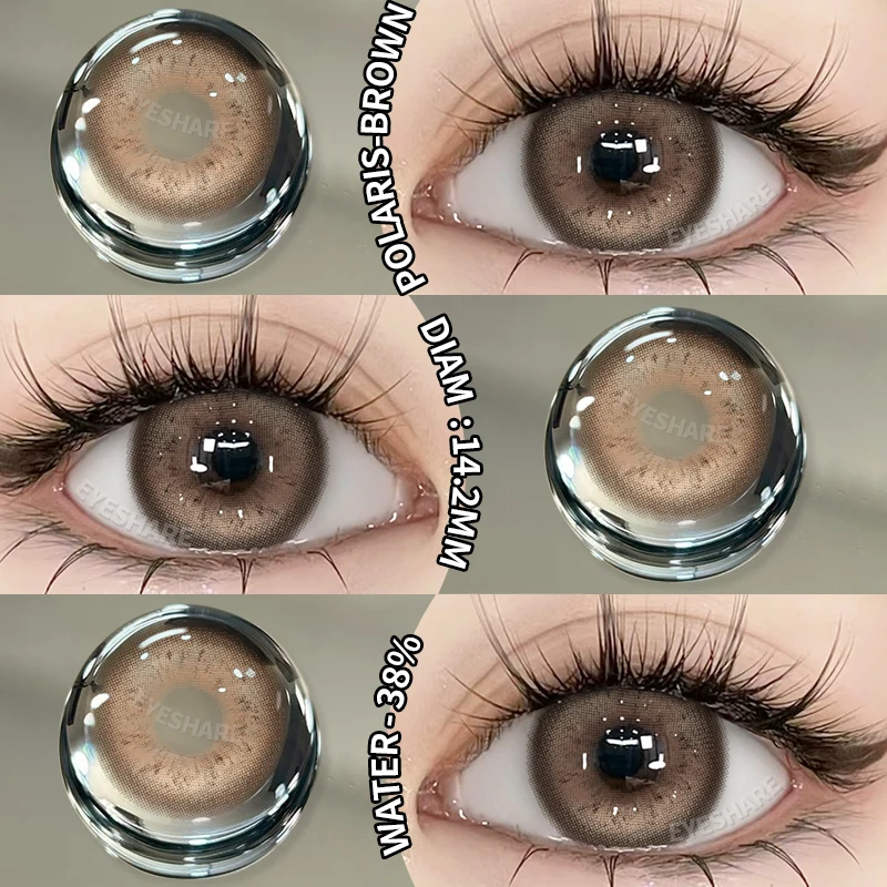 EYESHARE 1Pair New Colored Contact Lenses for Eyes Brown Contact Lenses Blue Eye Lens  Yearly Cosmetic Lenses Green Eye Contact