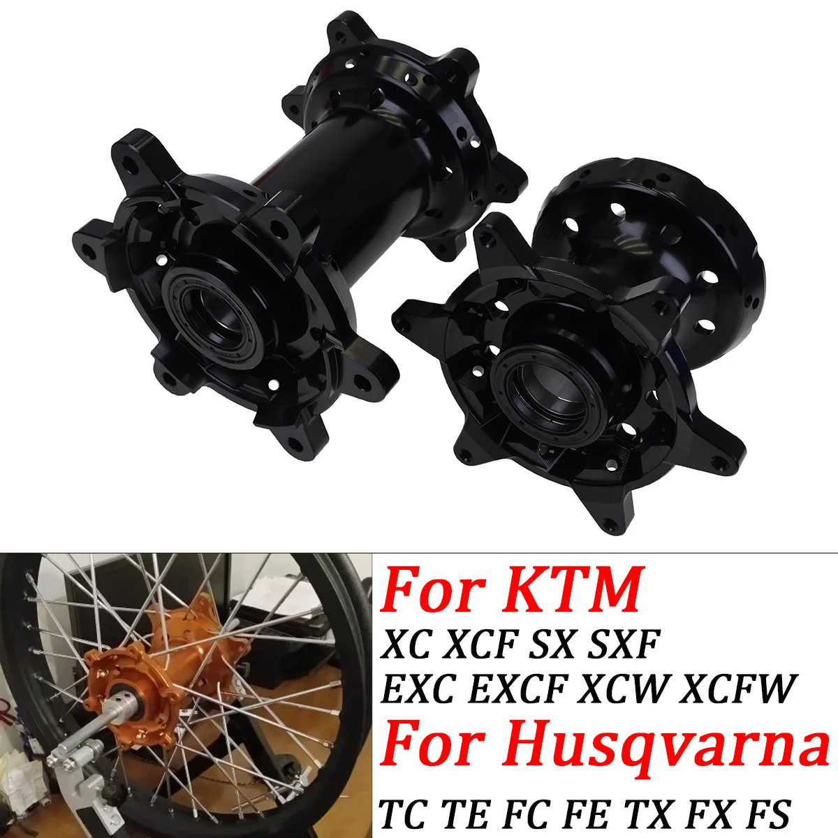 

Motorcycle CNC Front And Rear Wheels Hubs For KTM SX SXF EXC EXCF 2003-2022 XC XCF XCW XCFW 2008-2022 Husqvarn TE FE TC FC TX FX