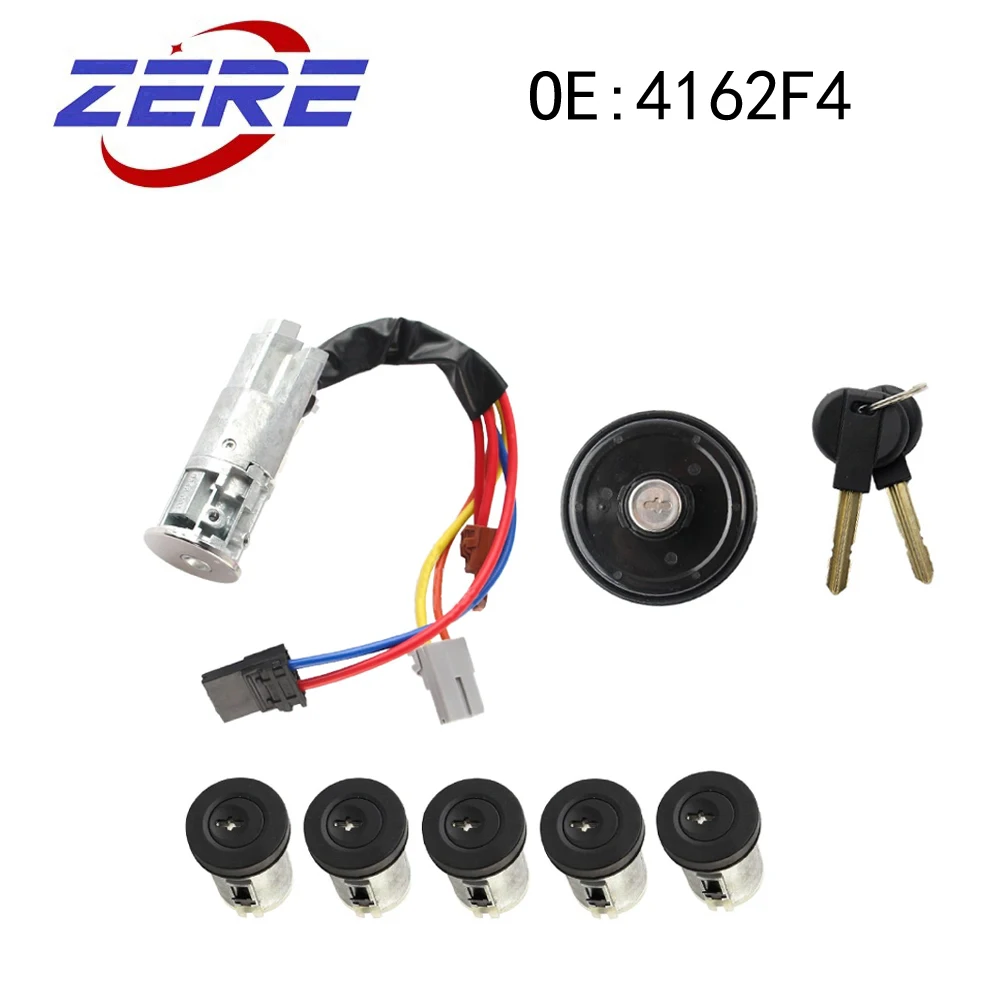 ZERE Lock Cylinder Set Ignition Barrel Switch 4162F4 For Citroen Jumpy 1995-2006 Peugeot Expert 1995-2006 Fiat Scudo 1995-2006