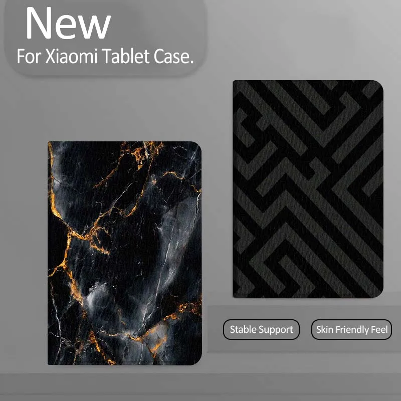 

Geometric Maze Pattern Black Tablet Case For Xiaomi Redmi Mini Pad SE K 2 4 5 6 7 8 2023 2025 11 8.8 11.2 10.1 Pro Gift