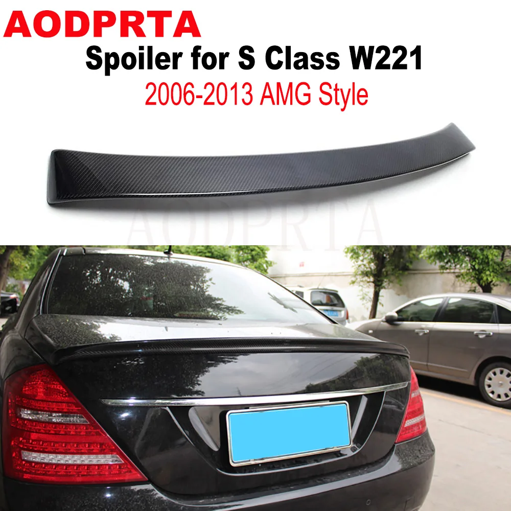 

Real Carbon Fiber Spoiler Wings Trunk for Mercedes S Class W221 2006-2013 S280 S300 S320