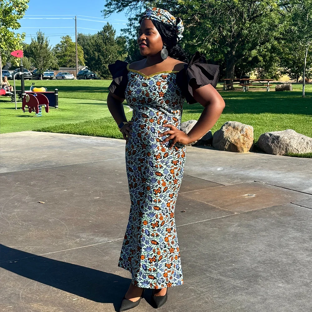 Ankara Fashion African Women Pleated Sleeve Heart-collar Dress with Headscarf for Wedding Party Elegant Lady Dress 2525097 - AliExpress 200000532 Ankara Fashion African Women Pleated Sleeve Heart-collar Dress with Headscarf for Wedding Party Elegant Lady Dress 2525097 - AliExpress 200000532