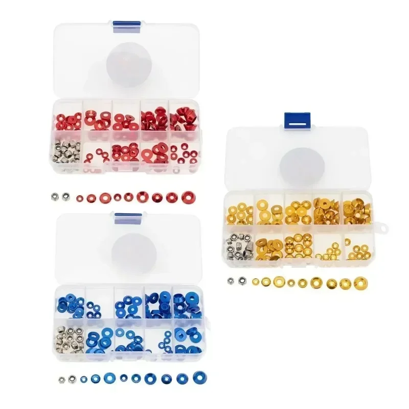 

Aluminum Alloy Washer Screw Countersunk M2.5 M3 M4 Screw Washer Decoration Kit for All 1/10 1/8 RC Car Models