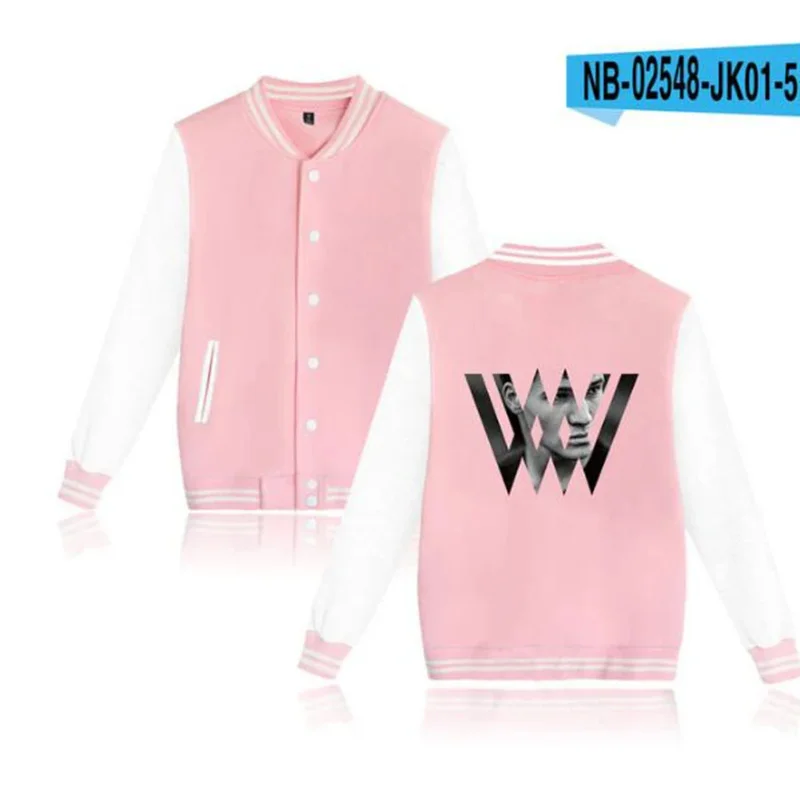 Wincent Wed'appareils-Veste d'Uniforme de Baseball pour Homme et Femme, Sweat à Capuche Rose à Manches sulf, Streetwear Hip Hop, Harajuku