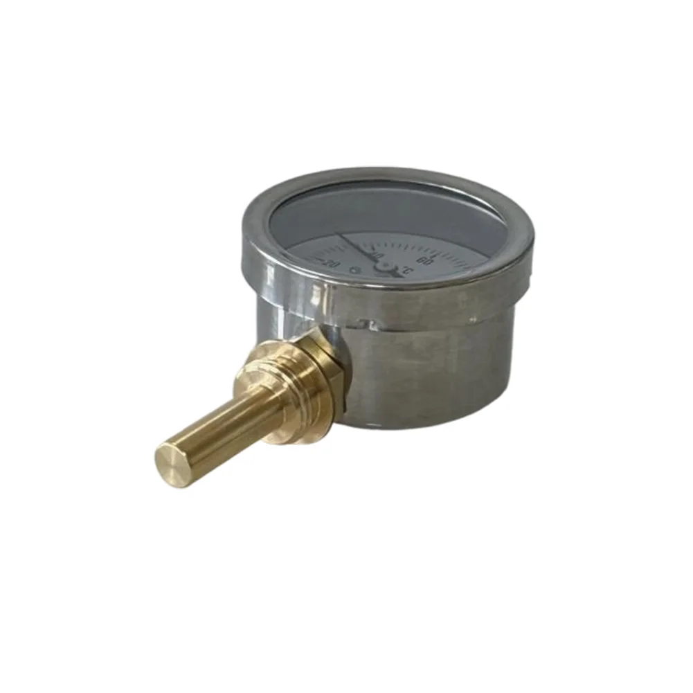 

63MM Bimetallic Thermometer with Copper Sleeve for Temperature Control in Boilers and Grills Range 0120 Celsius