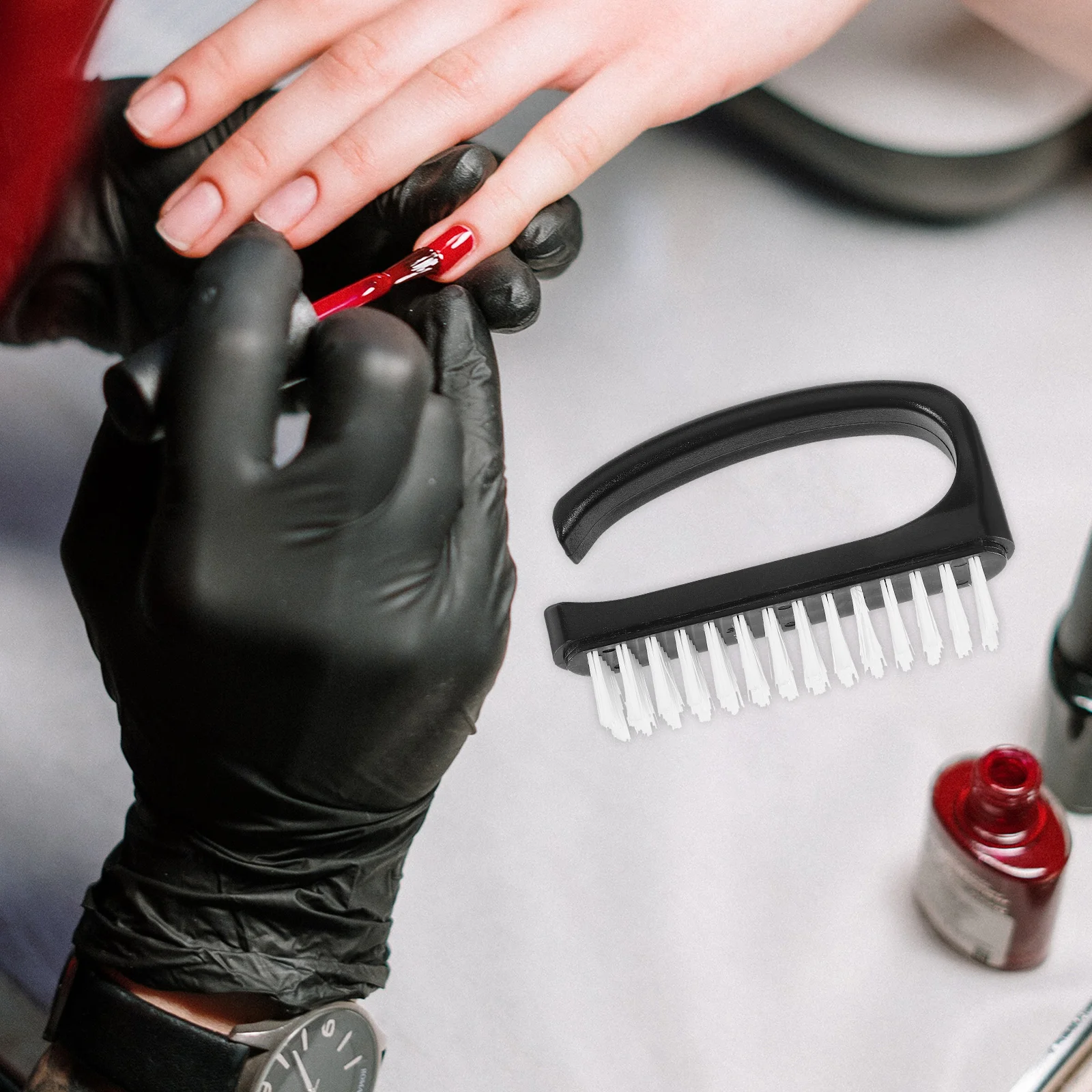 4-teilige Fingernagel-Peelingbürste für Kinder mit Etui, Zehennagel-Reinigung, Handbürsten für den Haushalt