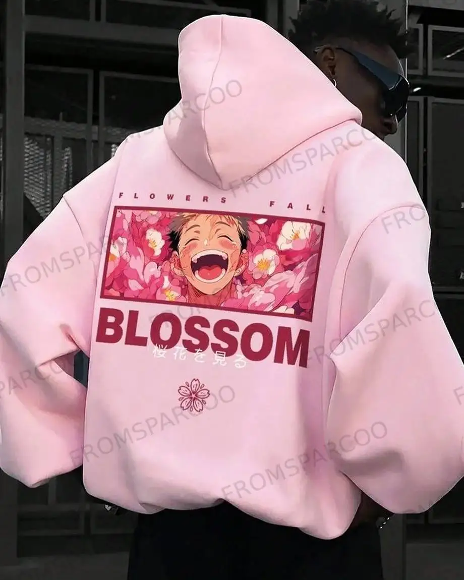 ワンピース パーカー メンズ 草帽族 スカルプリント コットン ストリートウェア プルオーバー ルーズフィット ユニセックス アニメ グラフィックデザイン スリーブロゴ